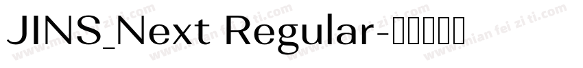 JINS_Next Regular字体转换